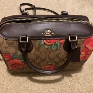 NWT Authentic Coach Floral Rose Handbag